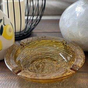 Vintage Amber Ashtray/Trinket Dish